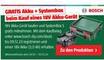 Bauhaus Bosch Grün Home & Garden Gerät kaufen & Gratis Systembox S + 3Ah Akku
