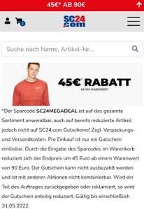 [SC24.com] 45€ Rabatt ab 90€ MBW bspw. FC Bayern Trikot 2023 für 52,97€ (bestellbar ab 19.05.)