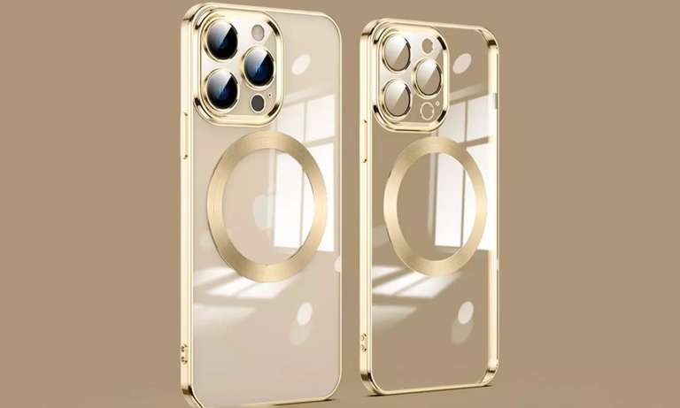 MagSafe-kompatible Iphone Hülle mit galvanischem Rahmen und Kameraschutz in Farbe und Modell nach Ihrer Wahl