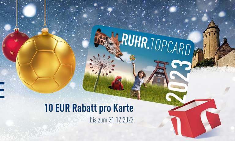 Ruhr.Topcard 2023: 10 Euro Rabatt bis Jahresende
