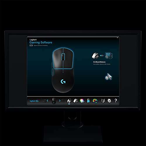 Logitech G PRO Wireless Gaming-Maus mit HERO 25K DPI Sensor, RGB-Beleuchtung, 4-8 programmierbare Tasten, anpassbare Spielprofile