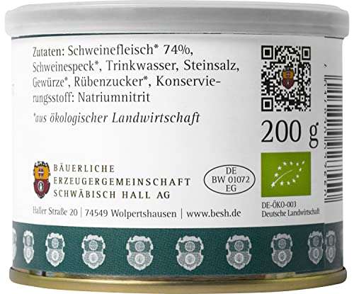 [PRIME/Sparabo] Delikatessen-Sammeldeal Bio-Wurst der Bäuerlichen Erzeugergemeinschaft Schwäbisch Hall, 200g Dosen