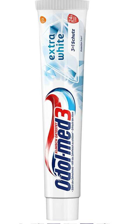 Odol-med3 Extra White Zahnpasta, 75ml (personalisiert, Prime)