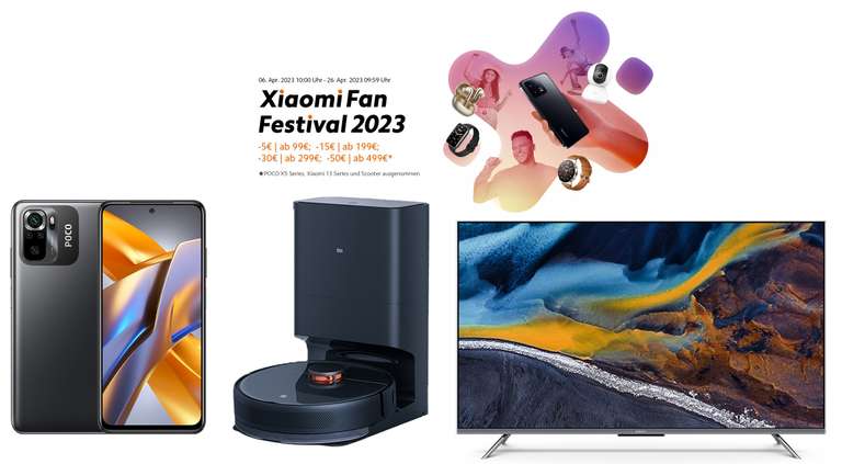 Xiaomi Fan Festival: z.B. POCO M5s 4/64GB - 154,90€ | Mi Robot Vacuum-Mop 2 Ultra + Absaugstation - 409€ | Xiaomi TV Q2 50" - 499,90€