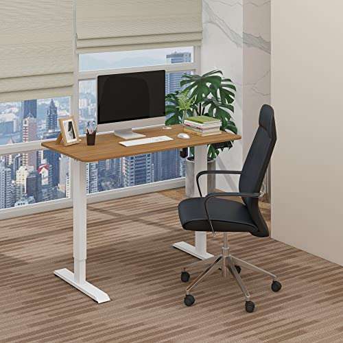 Höhenverstellbarer Schreibtisch (120x60cm), Memory-Funktion, in Eiche oder Weiß für 153,99€ @Amazon MP