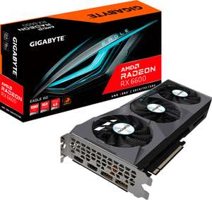 Gigabyte Radeon RX 6600 Eagle Grafikkarte (8GB GDDR6, 128bit, 3x 80mm-Lüfter, 0dB-Modus, 1x 8-Pin PCIe, Dual Slot, 2x HDMI 2.1, 2x DP 1.4)