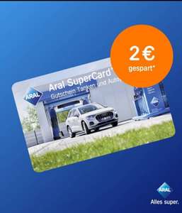 Aral Supercard: 42 Euro Guthaben für 40 Euro