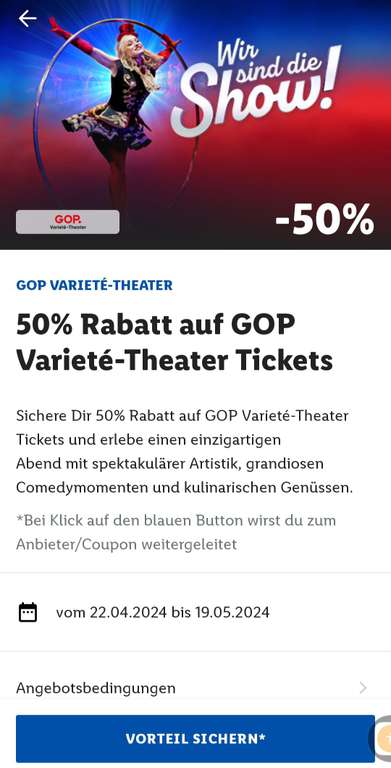 Lidl GOP Varieté Theater 50%