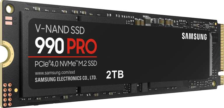 Samsung 990 PRO PCIe 4.0 NVMe M.2 SSD 2TB (7450/6900 MB/s, 3D-NAND TLC, DRAM Cache, 1.2PB TBW)