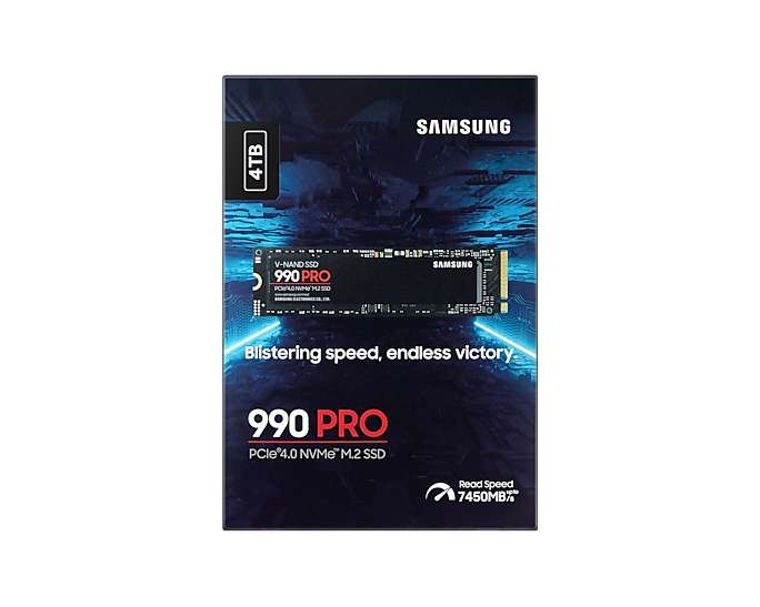 [Mindstar] 4TB Samsung 990 PRO M.2 2280 PCIe 4.0 x4 3D-NAND TLC (MZ-V9P4T0BW)