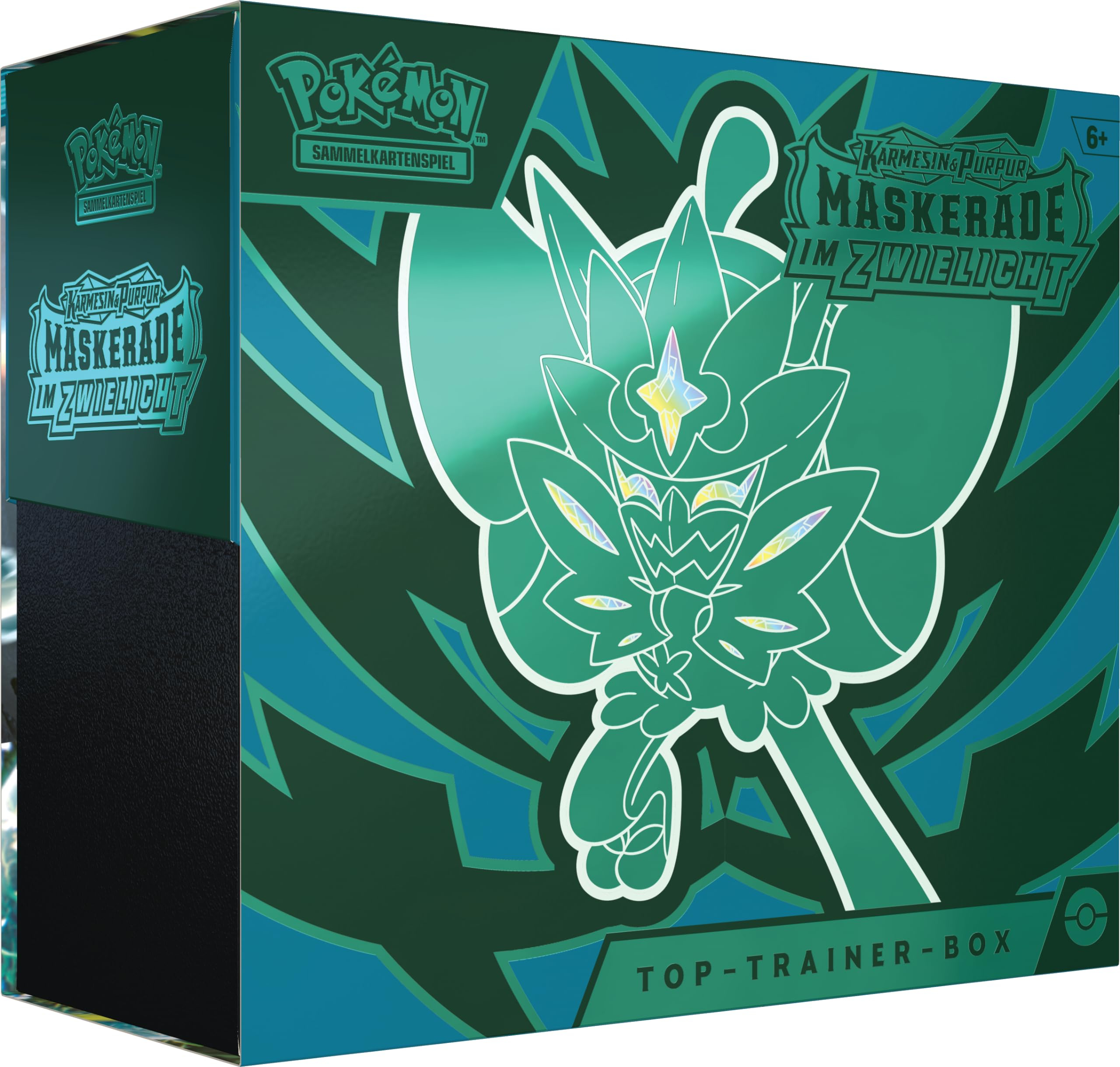 Pokemon TCG: Top-Trainer-Box Karmesin & Purpur – Maskerade im Zwielicht (Einladung)