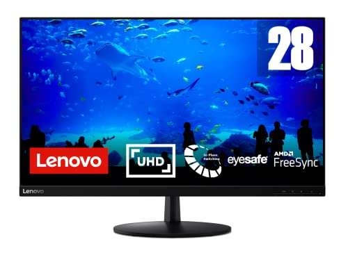 LENOVO L28U-30 Monitor (28 Zoll, 3840 x 2160, 4K-UHD, 16:9, 4 ms, HDMI, DP, AMD FreeSync, IPS)