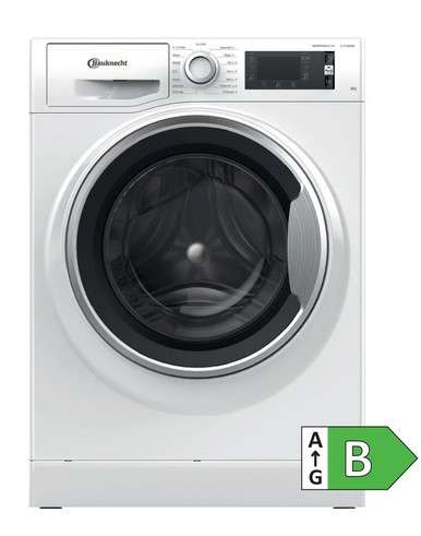 Bauknecht Waschmaschine 8KG kostenfreier Versand zum Wunschort, 10 Jahre Ersatzteilgarantie, Steam & Nachlegefunktion 7 Monate Waschmittel