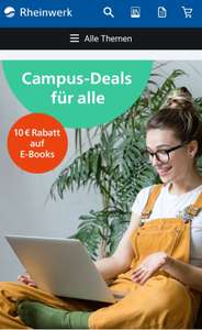 10€ Rabatt auf ausgewählte Ebooks bei Rheinwerk: Campus Deals für alle