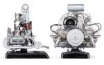 Volkswagen Bulli T1 Boxermotor Motorbausatz (Maßstab 1:4, 200 Teile, inkl. Soundmodul, Anleitung & Begleitbuch)