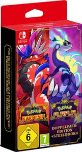 Pokémon Karmesin und Pokémon Purpur-Doppelpack-Edition + SteelBook Nintendo Switch