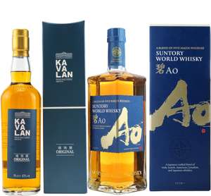 Whisky-Übersicht 252: z.B. Kavalan Original 43% vol. (0.5 l) für 32,45€, Suntory AO World Blended Whisky 43% vol. für 61,19€ inkl. Versand