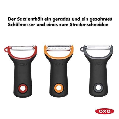 OXO Good Grips 3-teiliges Schäler-/Peeler-Set mit Edelstahlklingen - Prime