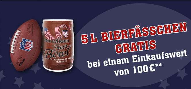 [Selgros] 10€ Gutschein (50€ MEW) für jeden Einkauf ohne MEW, 5 Liter Bierfass gratis (100€ MEW), 10% auf Bier & salzige Snacks - am 10.2.