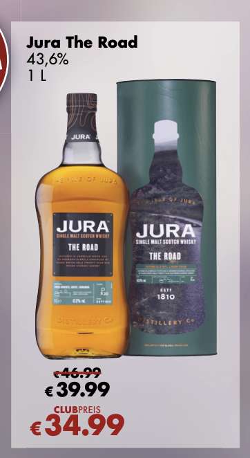 Whisky - Jura The Road - 1 Liter - 34,99€ (Offline: Grenzgänger CZ Travel-Free-Shop)