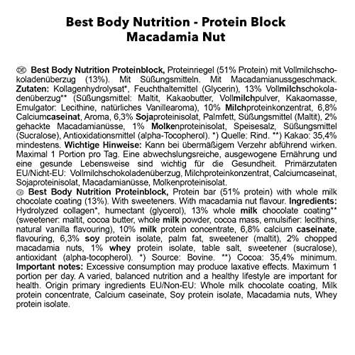 Best Body Nutrition 15x 90g Riegel Macadamia