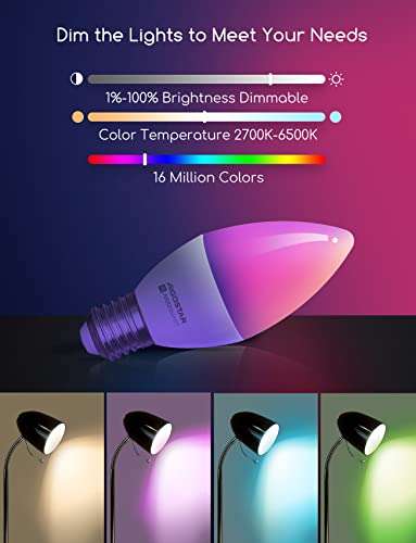 Aigostar Alexa Glühbirnen E27 SL2 Intelligente LED-Lampe