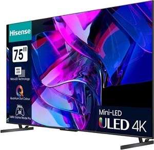 Hisense 75U7KQ 189 cm (75") Mini LED-TV / 4K Mini LED ULED HDR Smart TV, Quantum Dot, 120Hz, HDMI 2.1, Game Mode Pro