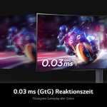 LG 45GR95QE-B UltraGear Gaming Monitor 45" (113 cm), Curved, OLED, 3440 x 1440, 21:9, WQHD 1440p, 98,5% DCI-P3, HDR10, 0,03 ms GtG m