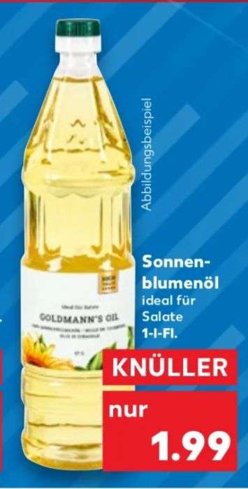 Kaufland aktuell: 1 Liter Sonnenblumenöl im Angebot bis 18.01.23