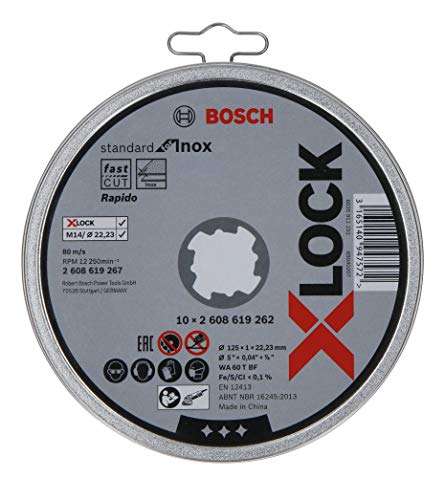 [Prime] 10x Bosch Professional Edelstahl, X-LOCK, Ø 125 mm 1mm Dicke für Inox, Edelstahl