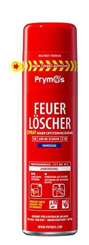 6x Prymos Feuerlöscher-Spray Fahrzeuge 5A/21B, Neutral, 600 ml