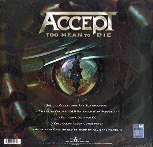 Accept – Too Mean To Die (Retail Box incl. blue+red/black Vinyl LP, Pop-up, Patch, signed Photo Card) [prime]