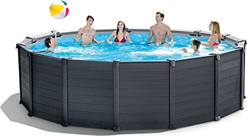Intex Pools Intex Graphite 478 x 124 cm (26384GS) Premium Framepool rund