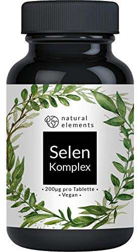 Selen Komplex - 365 Tabletten mit je 200µg - Premium: Komplex aus Natriumselenit und Selenmethionin (Prime)