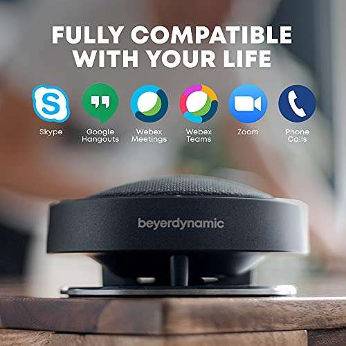 beyerdynamic Phonum Wireless Bluetooth Speakerphone Freisprecheinrichtung für Telefonkonferenzen via Skype, Microsoft Teams, Google Meet
