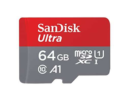 2 Stück (Mindestbestellmenge) SanDisk Ultra Android microSDXC UHS-I Speicherkarte 64 GB + Adapter (6,99€ pro Stück, Prime)