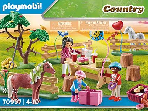 [PRIME] PLAYMOBIL Country 70997 Kindergeburtstag auf dem Ponyhof, Spielzeug für Kinder ab 4 Jahren