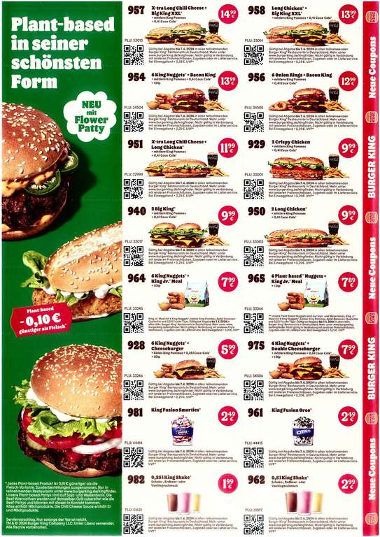 Burger King Coupons gültig vom 13.04.2024 bis 07.06.2024