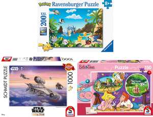 Puzzle Sammeldeal, z.B. Ravensburger Kinderpuzzle - 12840 Schnapp sie dir alle - Pokémon-Puzzle, ab 8, 200 Teilen XXL [Prime]