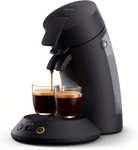 [Generalüberholt] Philips Senseo Original Plus Kaffeepadmaschine schwarz (für 1 oder 2 Tassen, 1bar, 0.7l abnehmbarer Wassertank)
