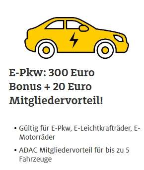 [ADAC] E-Auto fahren und in 2023 zuverlässig 300 Euro verdienen plus 20 Euro für ADAC Mitglieder (THG-Bonus)