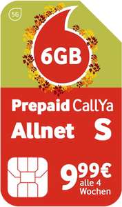 Vodafone [Prepaid] 6 GB CallYa Allnet Flat S für eff. 3,35€ pro Monat / 12 Monate