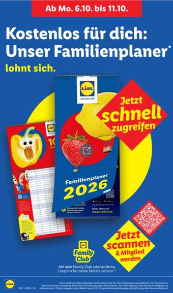Kostenloser Familien-Kalender 2026 bei Lidl in deiner Nähe! | mydealz