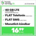 [Amazon] handyvertrag.de (O2) | 40 GB LTE +Allnet+SMS-Flat+VoLTE&WLAN Call für 16,99€/ mtl kündbar / nur 4,25€ AG | 10GB für 7,99€ mit 6€ AG
