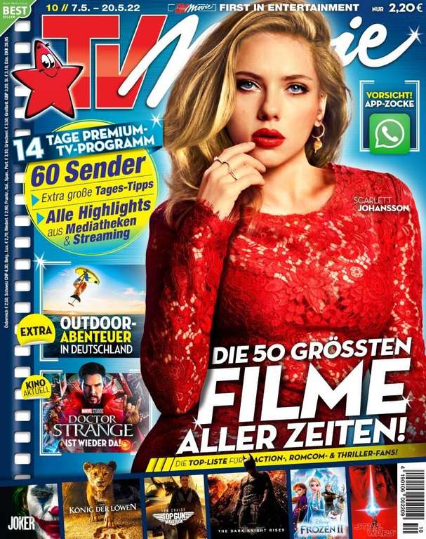 TV Zeitschriftenabos: TV Movie oder TV Digital XXL für 62,60€ mit 60€ Otto/ 55€ BestChoice-Universalgutschein