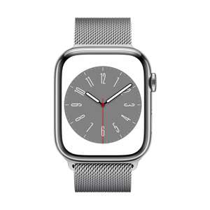 Apple Watch Series 8 (GPS + Cellular) - 45 mm - Silver Edelstahl -