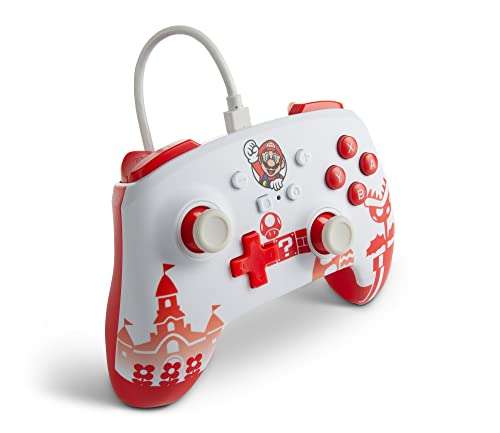 PowerA Enhanced Wired Controller For Nintendo Switch – Mario Red/White - Gamepad - Nintendo Switch