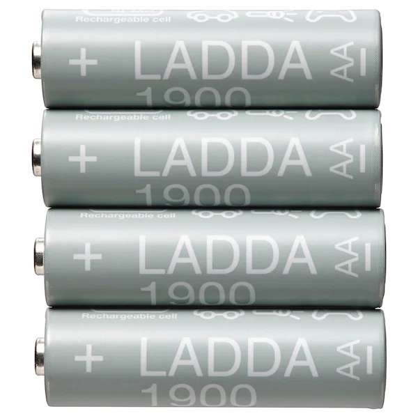 [Ikea Family] Ladda Ni-MH Akku (wie Eneloop) AA (HR6) 2450mAh (oder 1900mAh) - AAA (HR03) 750mAh 4er Pack Batterien