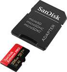 SanDisk Extreme PRO microSDXC UHS-I Speicherkarte 256 GB + Adapter & RescuePRO Deluxe (Prime)