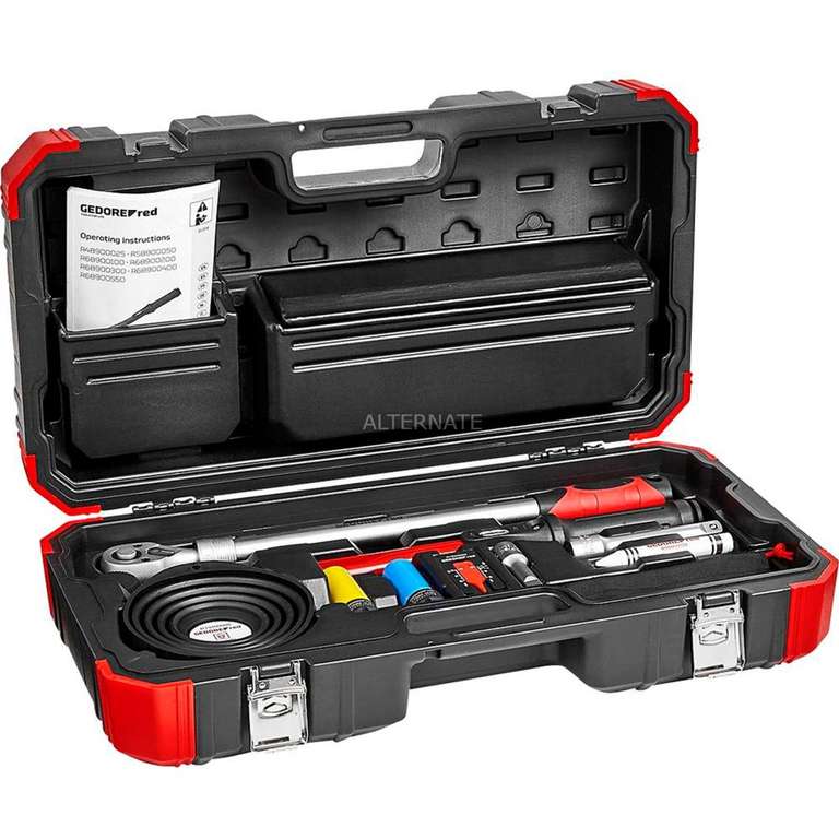 GEDORE red Rad-Montage-Set, Set 11-teilig, gefüllt, Werkzeug für KFZ-Handwerker, im Kunststoffkoffer, R68903011